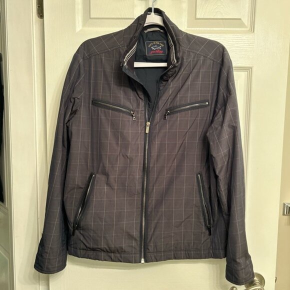 Men's Gray Checkered Zip Jacket Paul & Shark - Picture 1 of 16